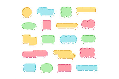 Line speech bubble frames. Smart callout box&2C; simple chat frame and wi