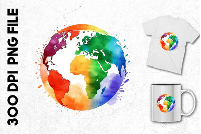 Pride Rainbow Earth