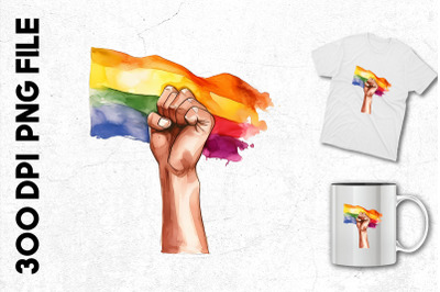 Fist Holding Up Support LGBT