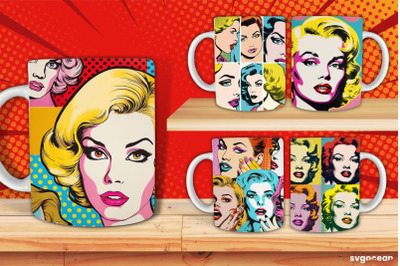 Pop Art Mug Wrap | 11 oz | Sublimation