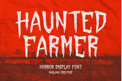Haunted Farmer Horror Display Font
