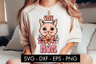 Cat Mom SVG Cut File PNG