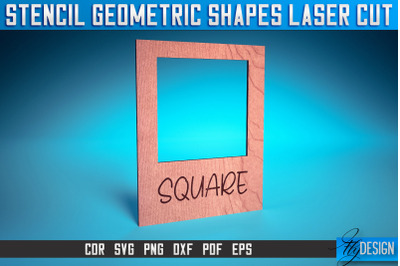 Stencil Geometric Shapes Laser Cut SVG | Stencil Design Laser Cut SVG