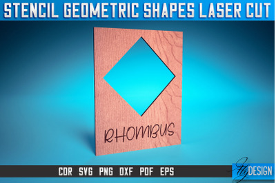 Stencil Geometric Shapes Laser Cut SVG | Stencil Design Laser Cut SVG