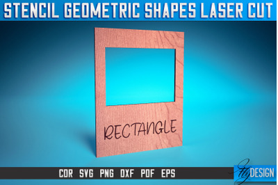 Stencil Geometric Shapes Laser Cut SVG | Stencil Design Laser Cut SVG