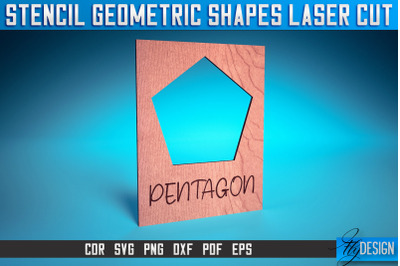 Stencil Geometric Shapes Laser Cut SVG | Stencil Design Laser Cut SVG