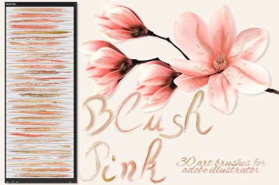 Blush Pink Illustrator Brushes