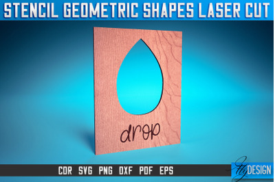 Stencil Geometric Shapes Laser Cut SVG | Stencil Design Laser Cut SVG