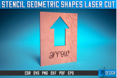 Stencil Geometric Shapes Laser Cut SVG | Stencil Design Laser Cut SVG