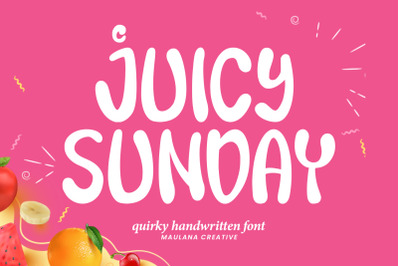 Juicy Sunday Quirky Handwritten Font