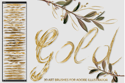 Gold Illustrator Brushes