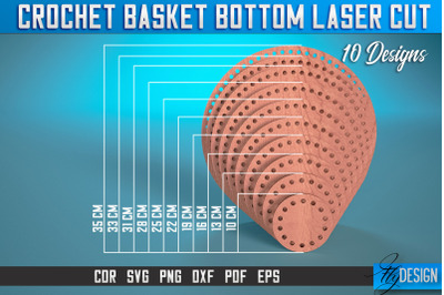 Crochet Basket Bottom Laser Cut SVG | Accessories Laser Cut SVG Design