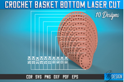 Crochet Basket Bottom Laser Cut SVG | Accessories Laser Cut SVG Design