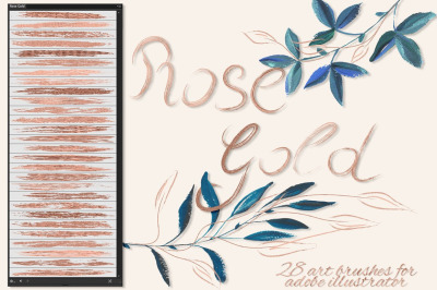 Rose Gold Illustrator Brushes