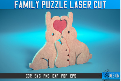 Family Puzzle Laser Cut SVG |Love Puzzle Laser Cut SVG Design | CNC Fi