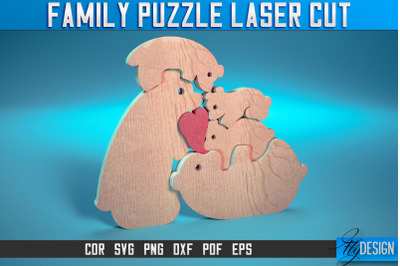 Family Puzzle Laser Cut SVG |Love Puzzle Laser Cut SVG Design | CNC Fi