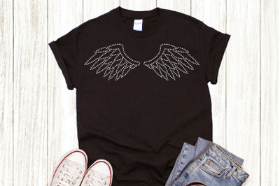 Rhinestone Angel Wings Template  | SVG | PNG | DXF | EPS