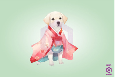 Labrador Retriever Wearing Hanbok