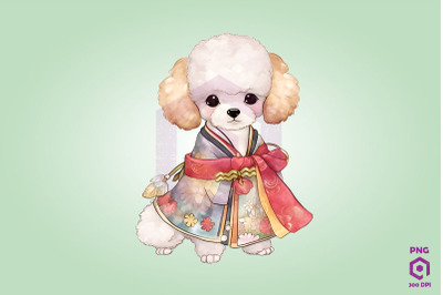 Poodle Wearing Hanbok