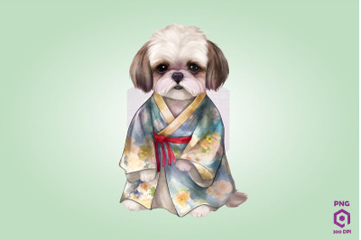 Shih Tzu Wearing Hanbok