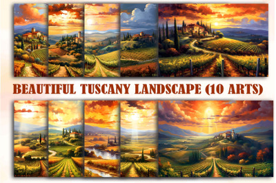 Beautiful Tuscany Landscape Arts Bundle