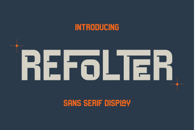 REFOLTER Typeface