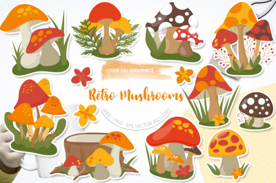 Retro Mushrooms