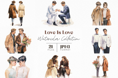Love Is Love Watercolor Collection