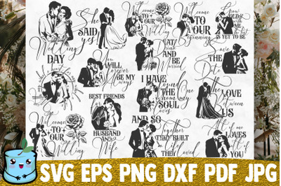 Wedding SVG Bundle - Husband And Wife Cut Files