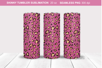 Pink Leopard Tumbler Seamless Wrap | Tumbler sublimation