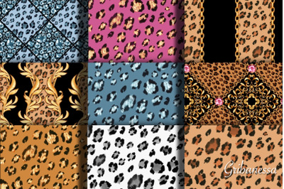 9 Luxury leopard seamless patterns