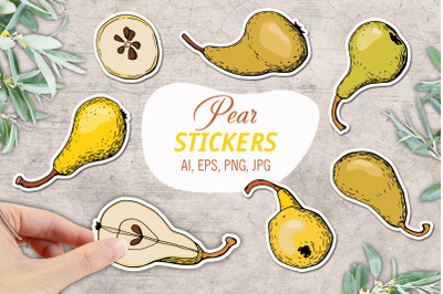 Pear &2F; Printable Stickers Cricut Design