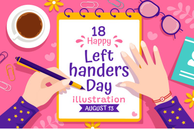 18 Happy Left Handers Day Illustration