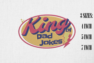 King Of Dad Jokes Father Embroidery