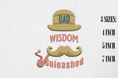 Dad Wisdom Unleashed! Father Embroidery
