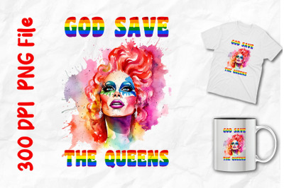 God Save The Queens Pride Rainbow