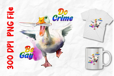 Angry Goose Do Crime Rainbow