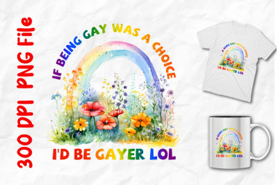 Rainbow Lgbt Flowers Was A Choice