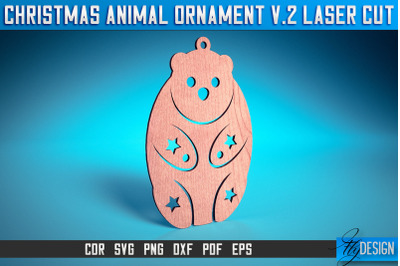 Christmas Animal Ornaments Laser Cut SVG | Christmas Ornaments Laser