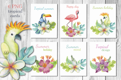 Tropical cards set