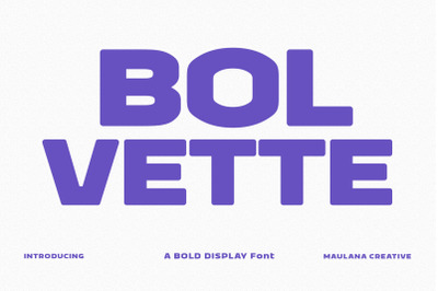 Bolvette Sans Font