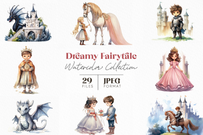 Dreamy Fairytale Watercolor Collection