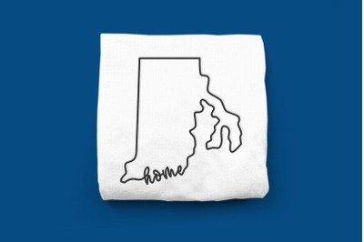 Rhode Island Home State Outline | Embroidery