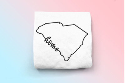 South Carolina Home State Outline | Embroidery