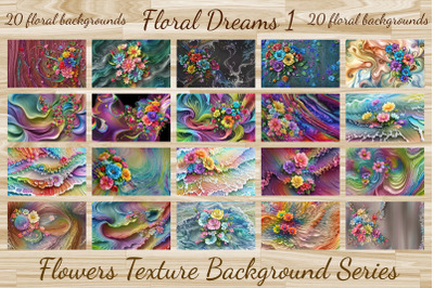 Floral Dreams 1 ,20 Floral Texture Background, Floral Fine Art Texture