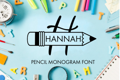 Pencil Monogram Font