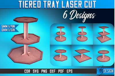 Tiered Tray Laser Cut SVG | Tiered Tray Laser Cut SVG Design | CNC