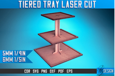 Tiered Tray Laser Cut SVG | Tiered Tray Laser Cut SVG Design | CNC