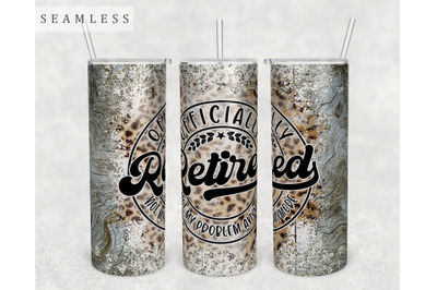 Officially Retired Tumbler Wrap, 20 Oz Skinny Tumbler Sublimation PNG