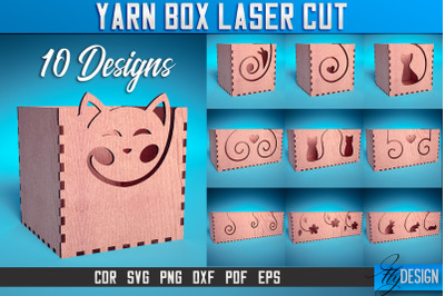 Yarn Box Laser Cut SVG | Yarn Box Laser Cut SVG Design | CNC Files